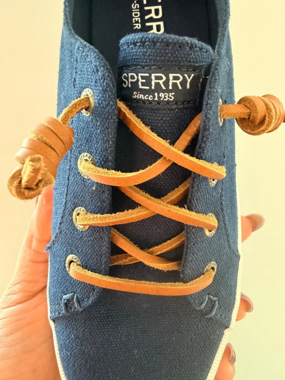 Navy Sperry Crest Vibe Shoes 7.5